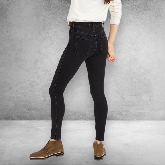 NWT Madewell Petite 10” High Rise Starkey Wash Black Skinny Denim Jeans 23P - Picture 7 of 10